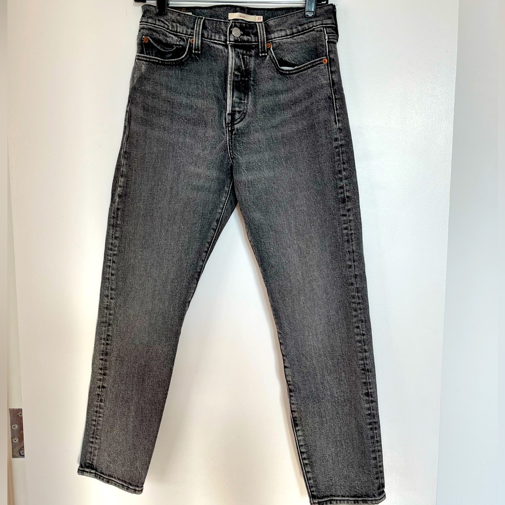 Levi’s Wedgie Cropped Jeans, Blue/Gray, Size 27, Gently Worn